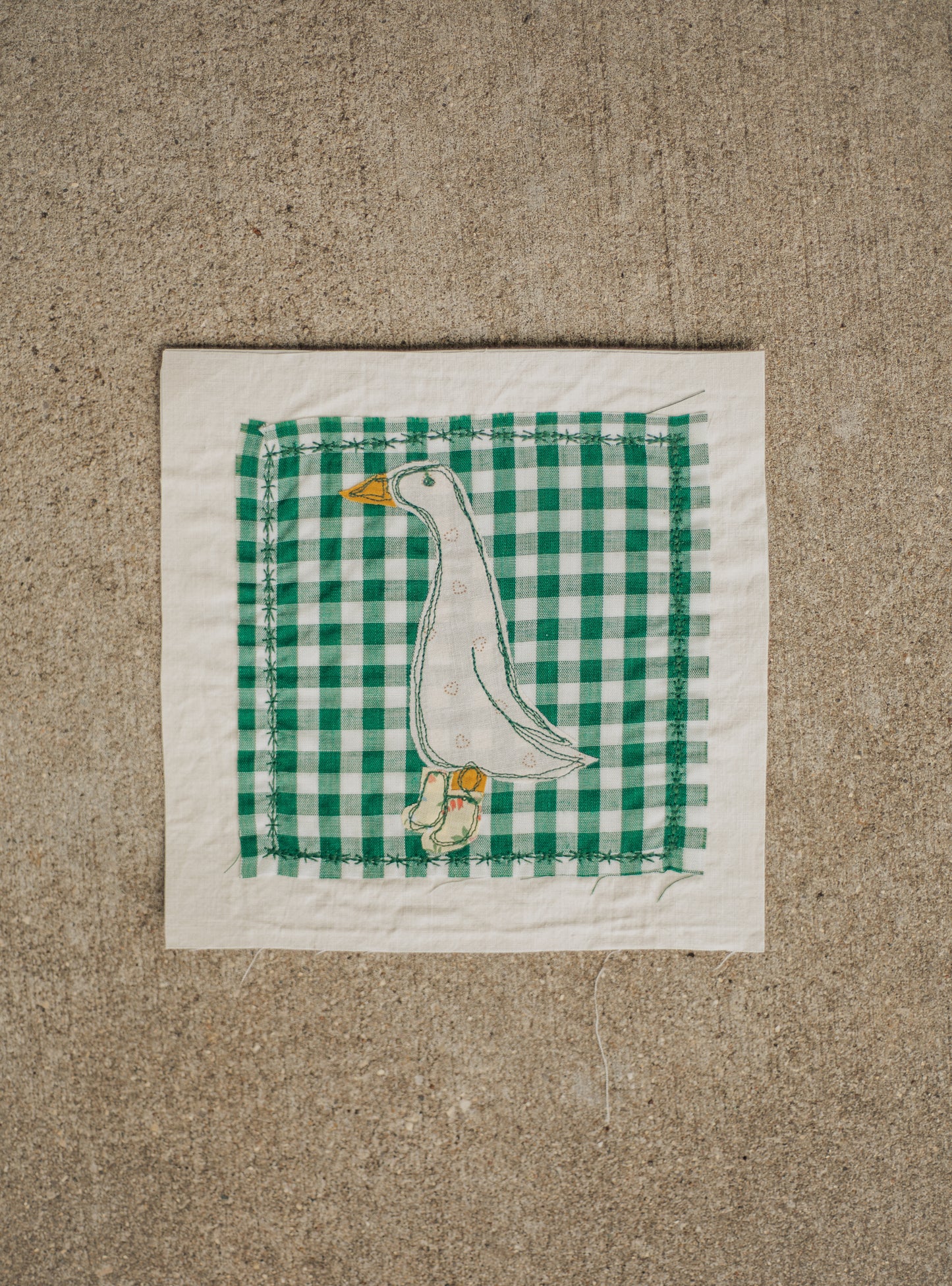 Goose in yellow boots patch
