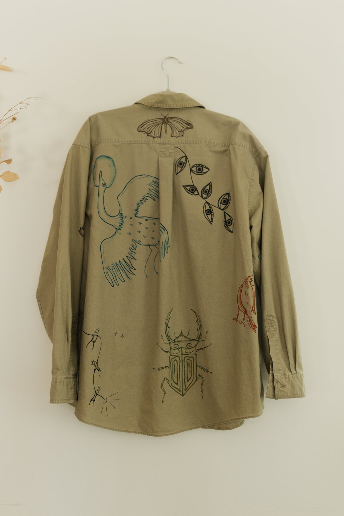 LL Bean Button up - Earth in Outlines
