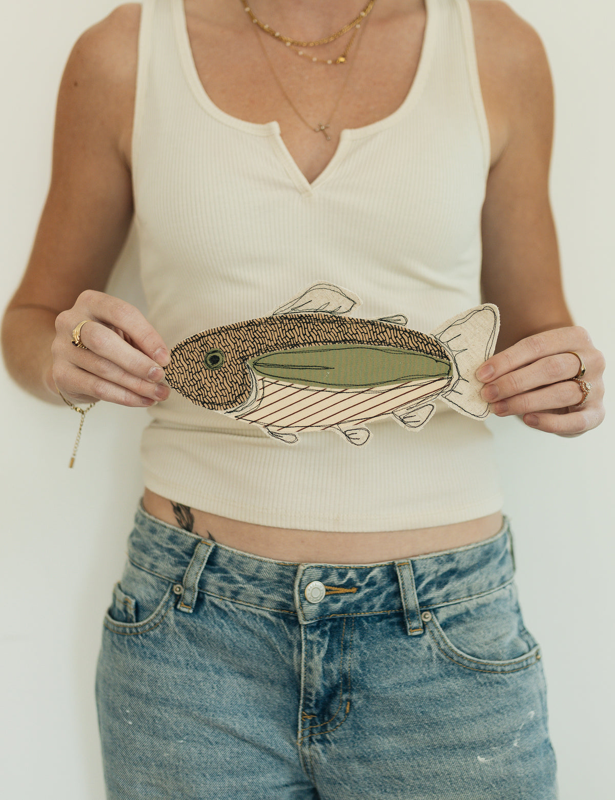 Brown & Green Fish patch