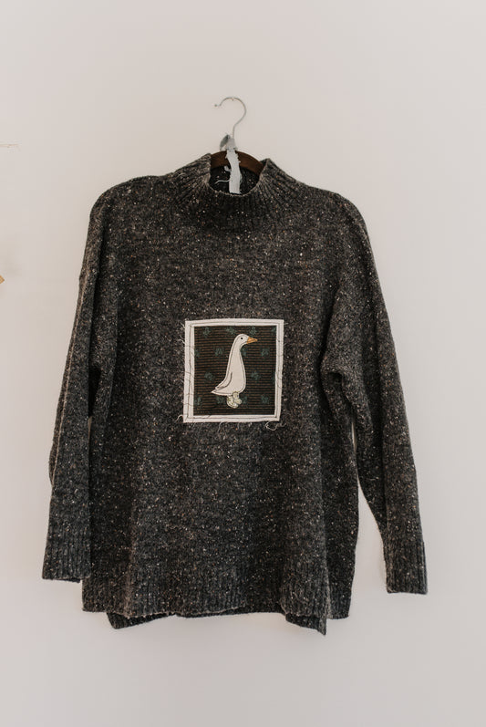 Goose Patched Grey Sweater