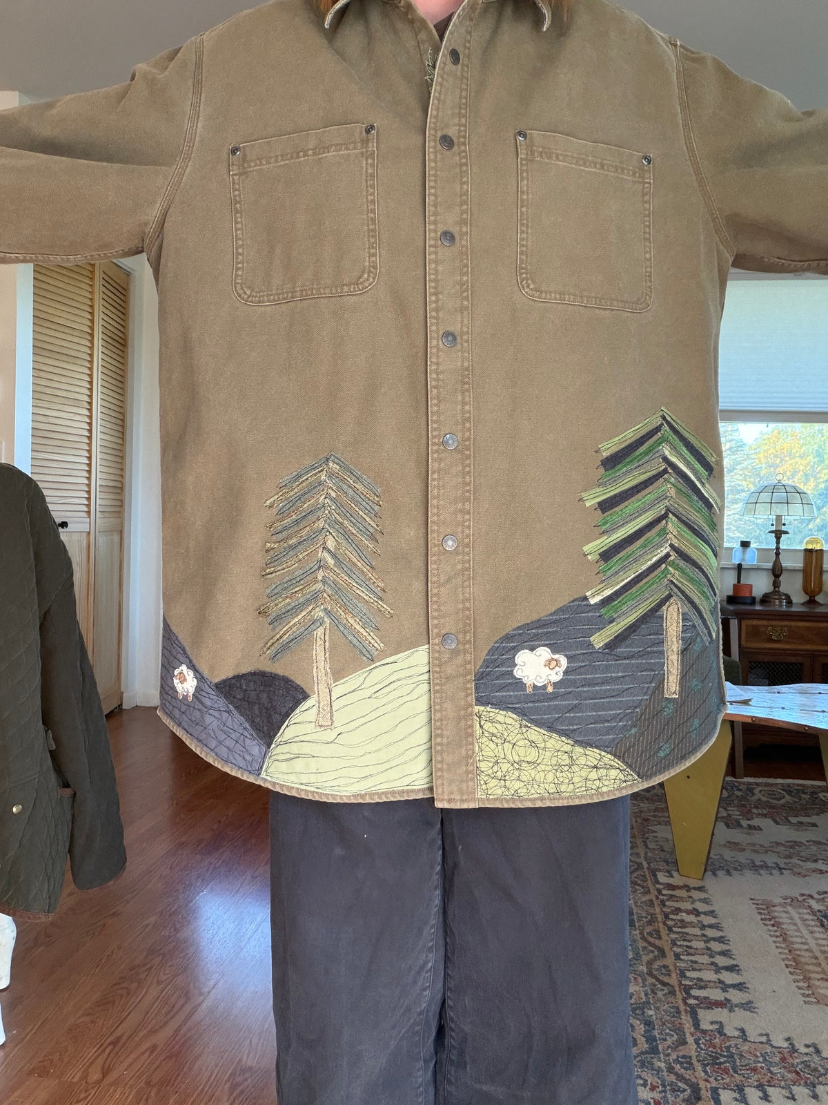 Pine tree & sheep jacket