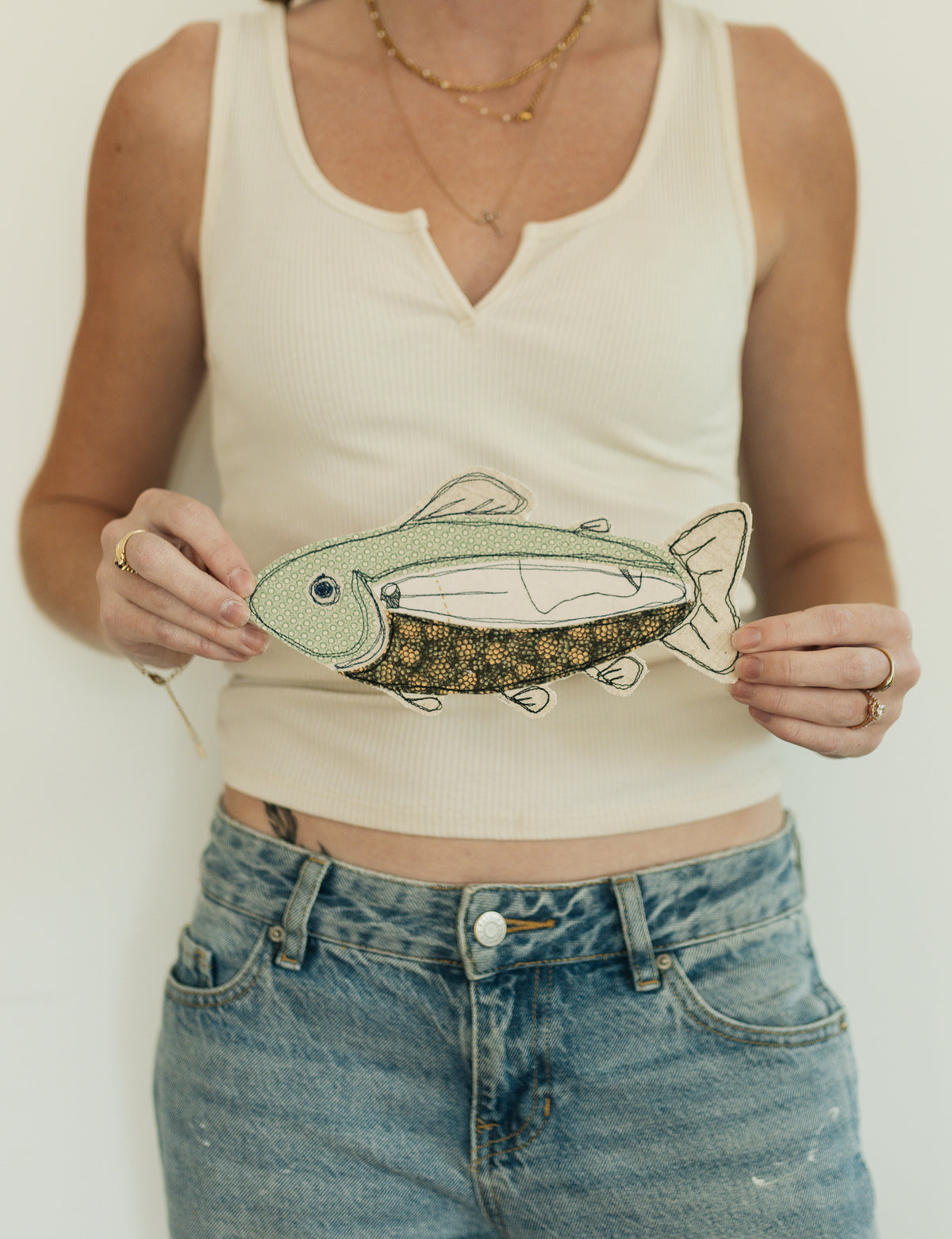 Green Polka Dot Fish Patch