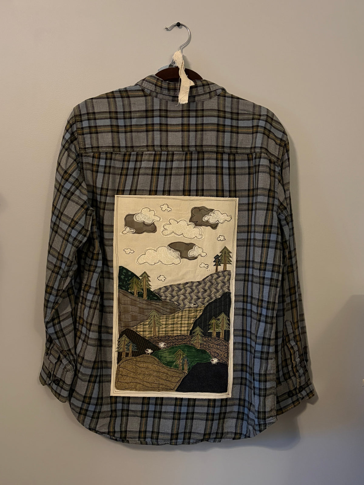 Woodsy patched flannel