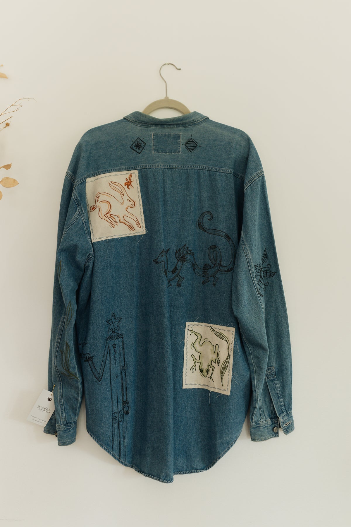 Patched & Painted Button Up - Earth In outlines
