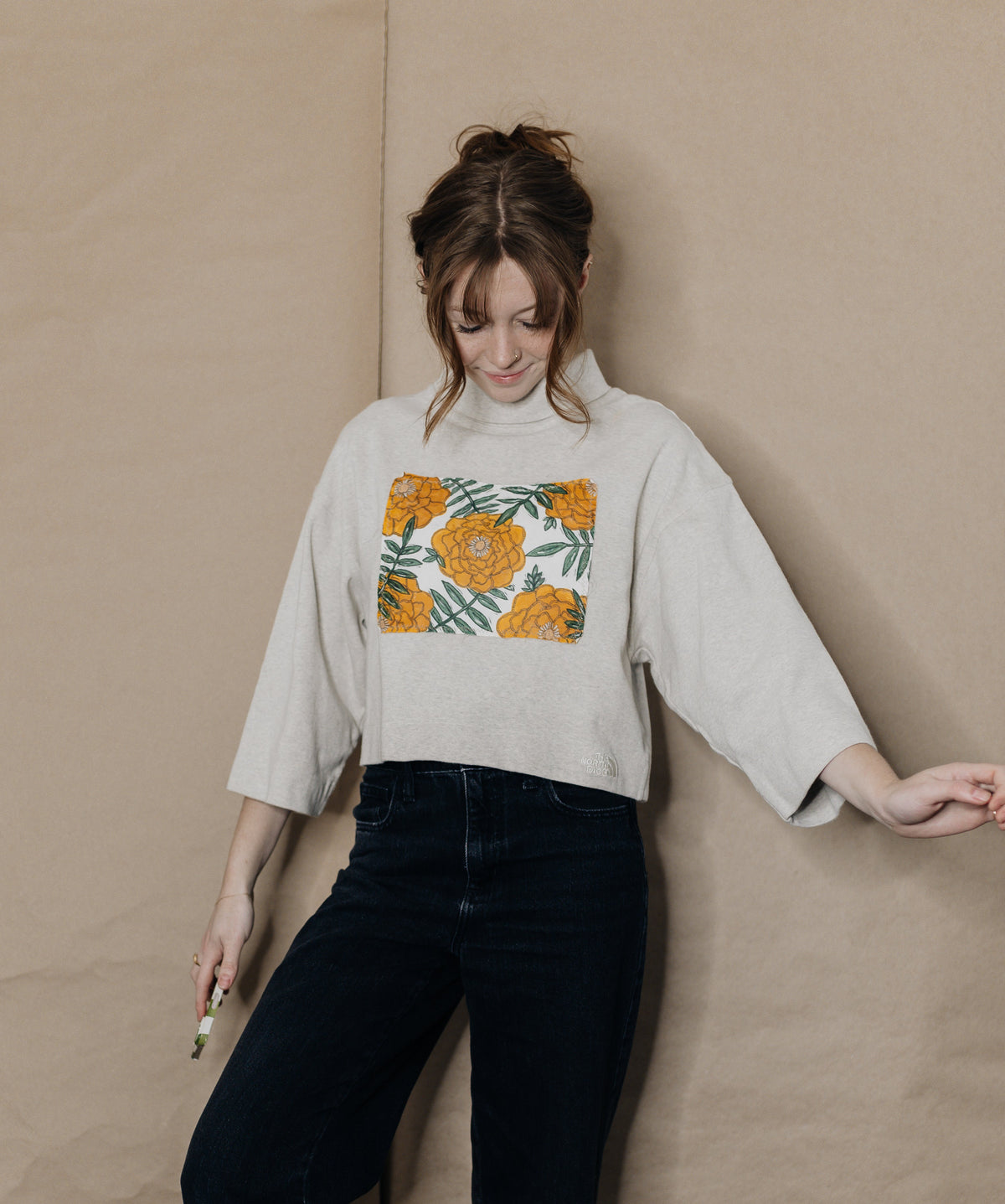 Floral Turtleneck