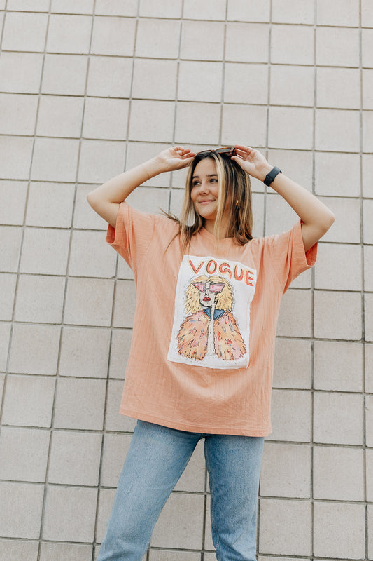 Peach Vogue Tee