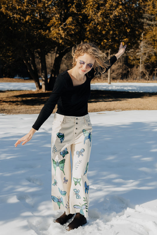 Iridescent Butterfly Pants