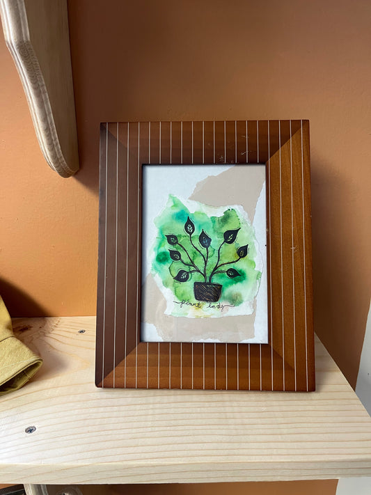 Plant lady art frame
